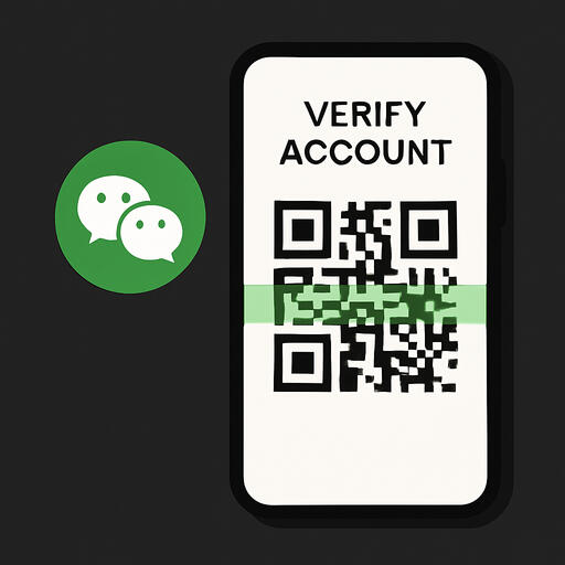 Need help verifying your WeChat account? Get fast and secure WeChat ID verification with QR code scanning support for just $10. No hassle, no waiting! Illustration of smartphone scanning QR code for WeChat account verification service